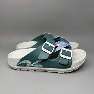 Gravity Defyer Gdefy Upbov Sandals Slides 2 Strap Teal Rubber 9 Mens / 11 Womens